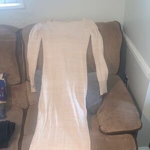 Victoria K V-Neck Cream Sweater